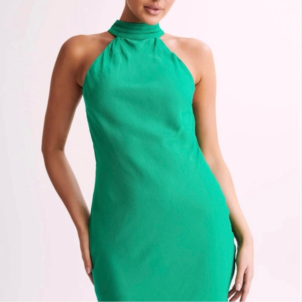Meshki Claire Satin Drape Dress